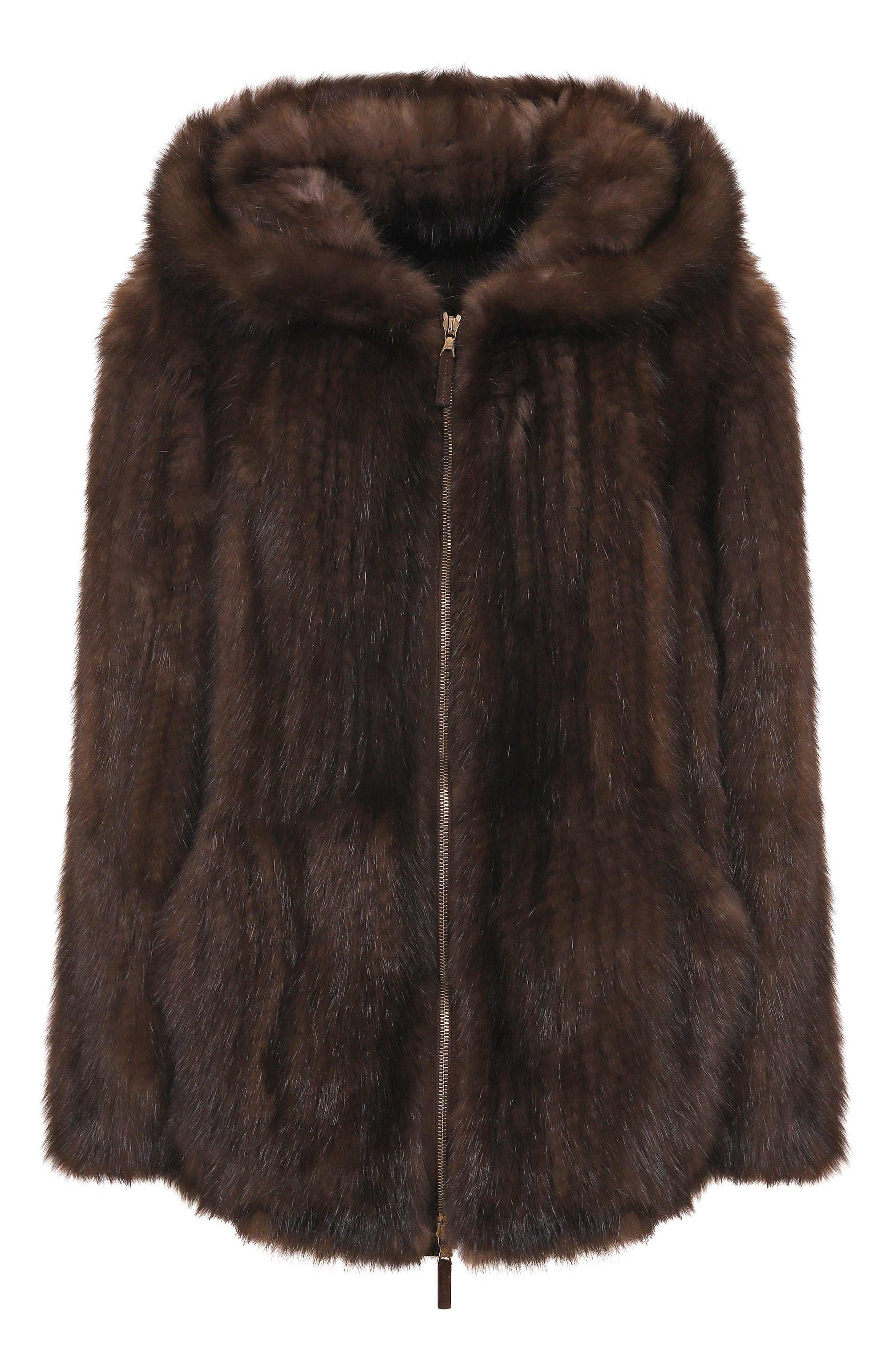 Шуба из вязаного соболя MVST, арт. M005/SABLE FARM NO SILVER, фото 1