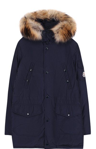 Парка на молнии с капюшоном и меховой отделкой MONCLER ENFANT, арт. D2-954-42322-25-57244/12-14A, фото 1