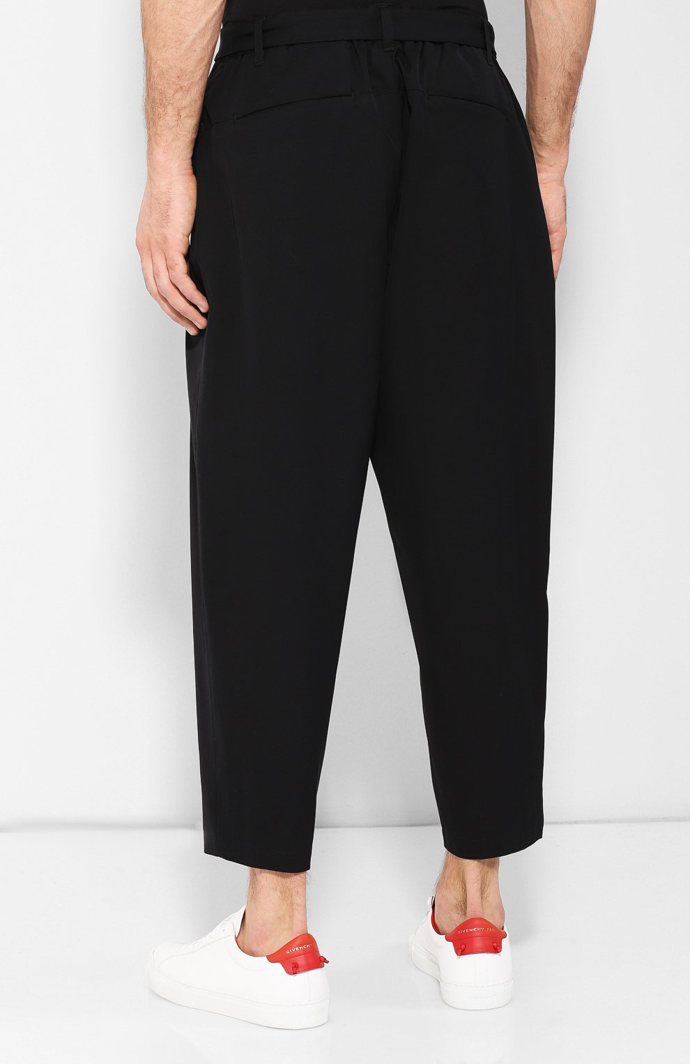 Хлопковые брюки KAZUYUKI KUMAGAI черного цвета по цене 32100 руб., арт. KP91-056, фото 4 Хлопковые брюки KAZUYUKI KUMAGAI, арт. KP91-056, фото 4