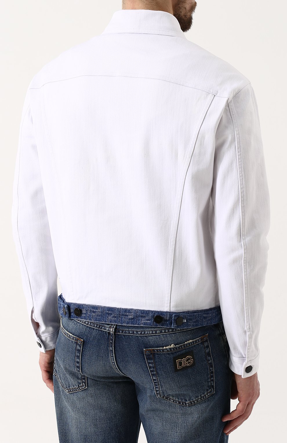 Джинсовая куртка с нашивкой FENDI, арт. FW0918 A1MT, фото 4