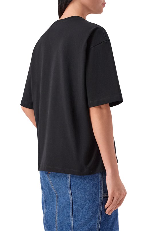 Хлопковая футболка Balmain GF1EG110/BD41 Чёрный  GF1EG110/BD41 Фото 4