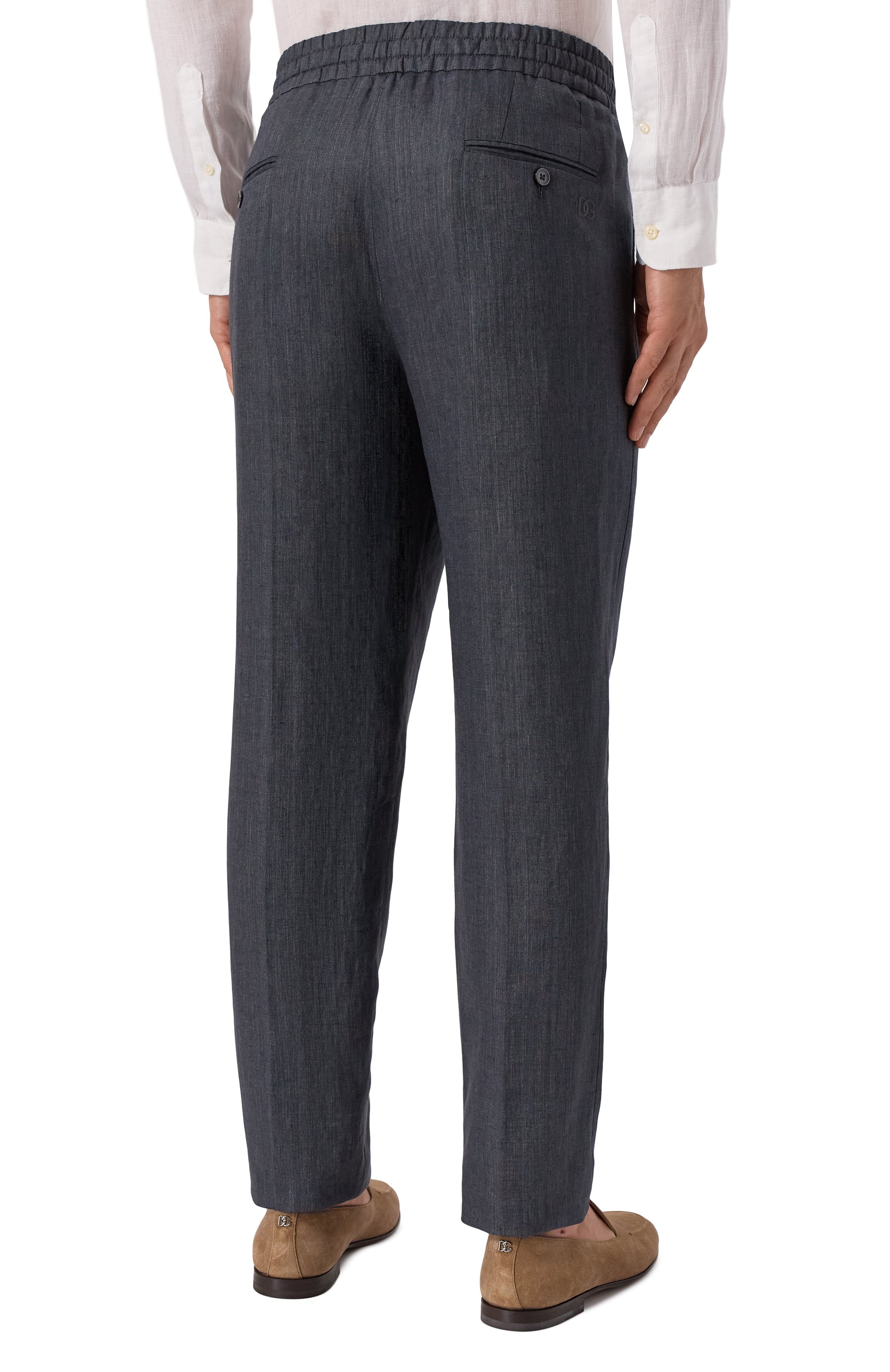 Льняные брюки DOLCE & GABBANA, арт. GP12QZ/FU4MF, фото 4