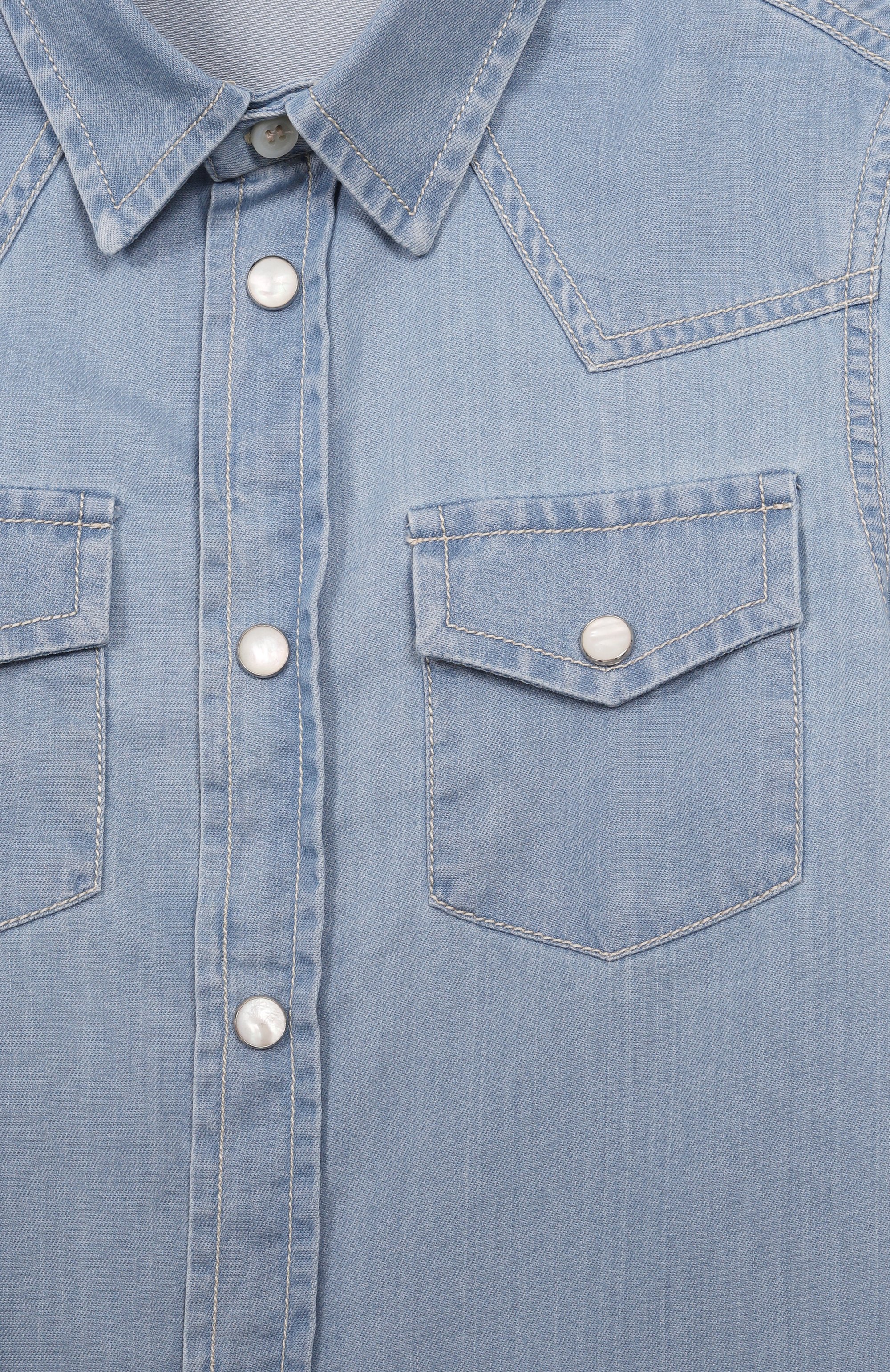 Джинсовая рубашка BRUNELLO CUCINELLI, арт. BR683C360A, фото 3