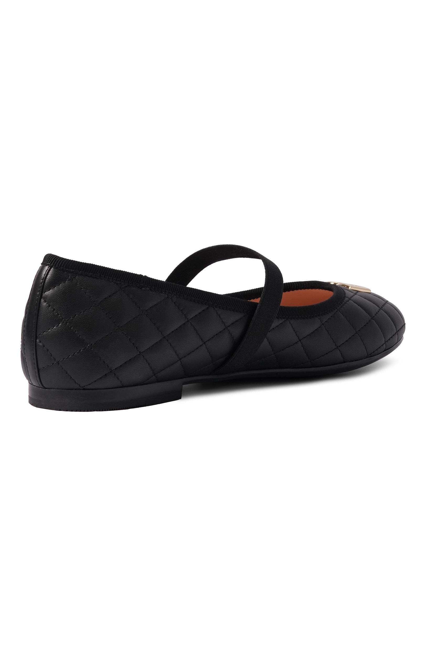 Кожаные балетки DOLCE & GABBANA черного цвета по цене 65900 руб., арт. D11433/A0988, фото 3 Кожаные балетки DOLCE & GABBANA, арт. D11433/A0988, фото 3