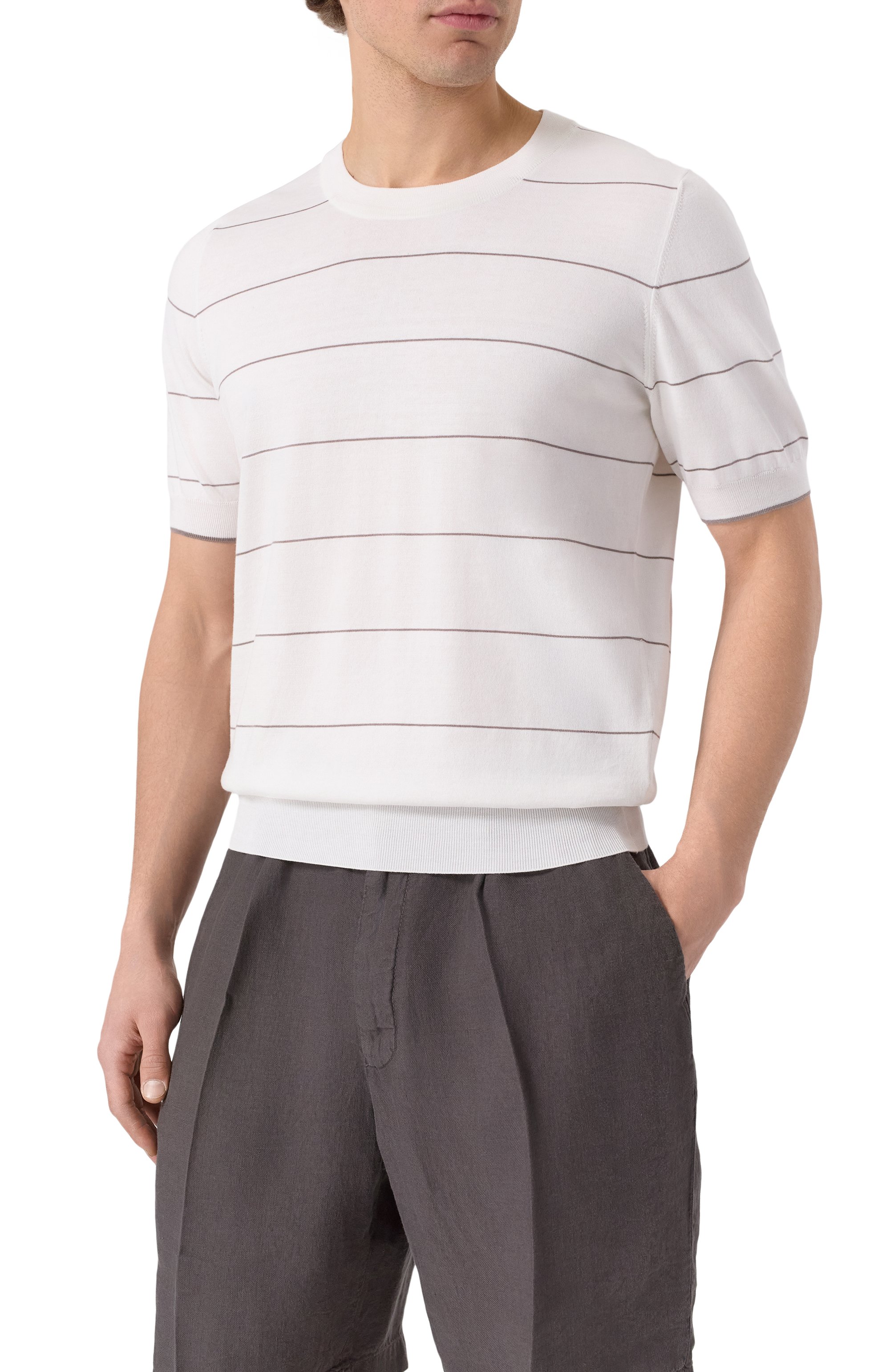 Хлопковый джемпер BRUNELLO CUCINELLI, арт. M29805300, фото 3