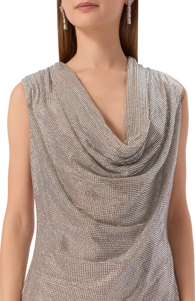 Платье с отделкой стразами GIUSEPPE DI MORABITO, арт. 05FWDR488FC 05212, фото 5