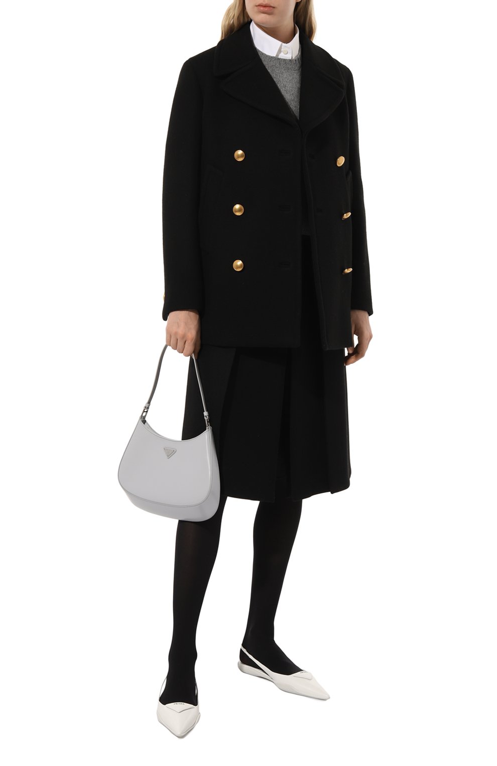 Шерстяное полупальто PRADA, арт. P693MG-1UNU-F0002-212, фото 2
