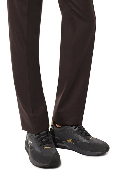 Комбинированные кроссовки BOSS, арт. 50499076, фото 3