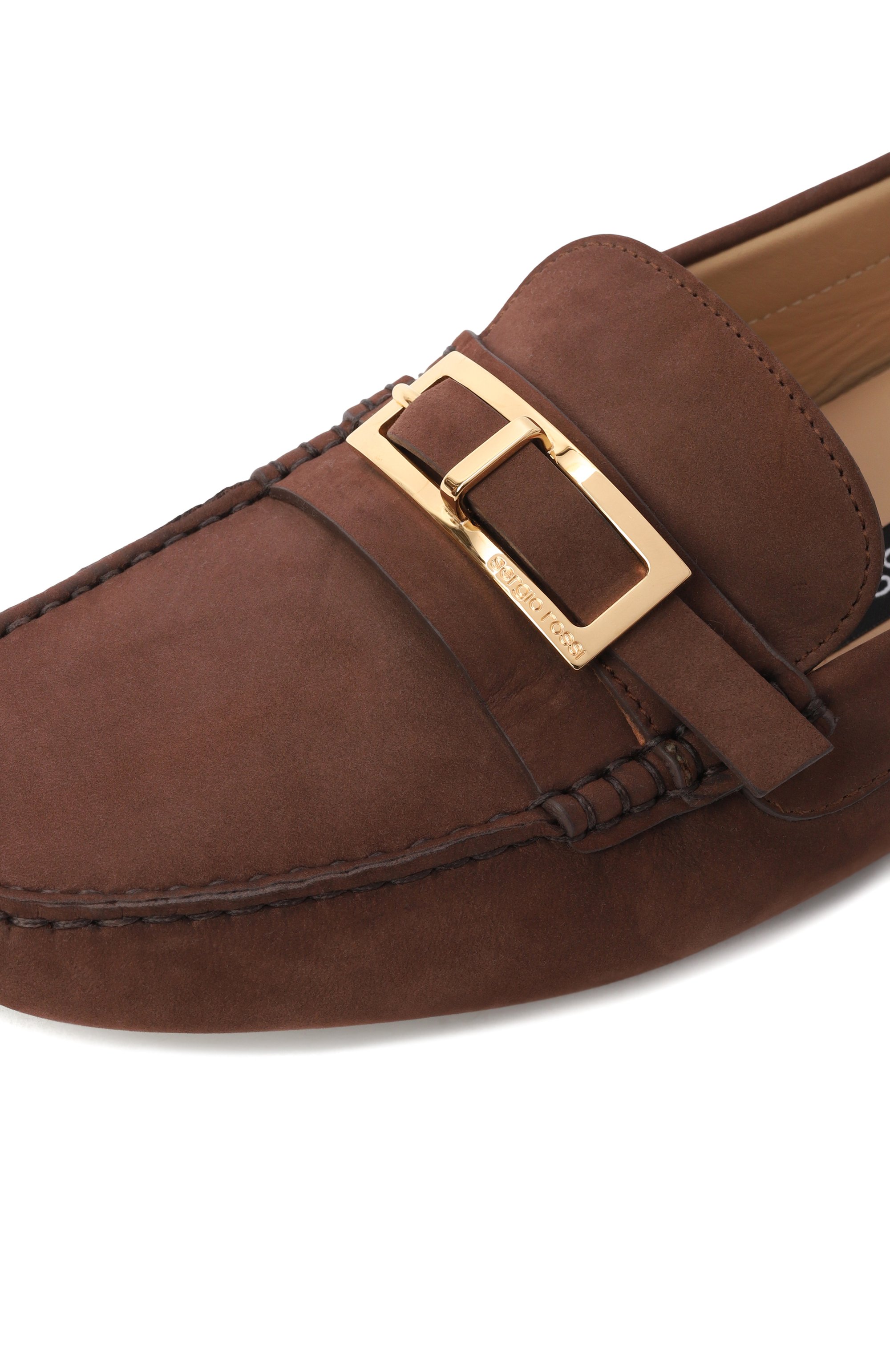 Мокасины sr nora из нубука SERGIO ROSSI темно-коричневого цвета по цене 79150 руб., арт. B11880/MMVM01, фото 7 Мокасины sr nora из нубука SERGIO ROSSI, арт. B11880/MMVM01, фото 7