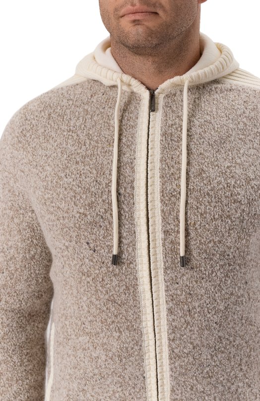 Кардиган из шерсти и кашемира Stefano Ricci K404001FCR/F25361 Бежевый  K404001FCR/F25361 Фото 5