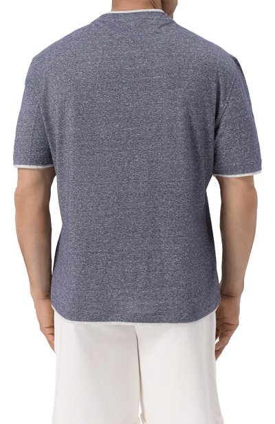 Футболка изо льна и хлопка BRUNELLO CUCINELLI, арт. MW8357427W, фото 4