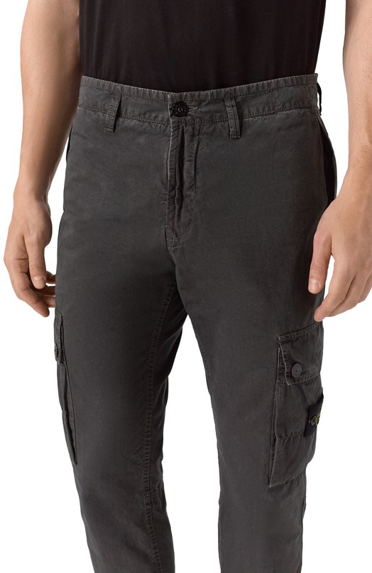 Хлопковый брюки-карго Stone Island K1S153100303/S00WA Серый  K1S153100303/S00WA Фото 5