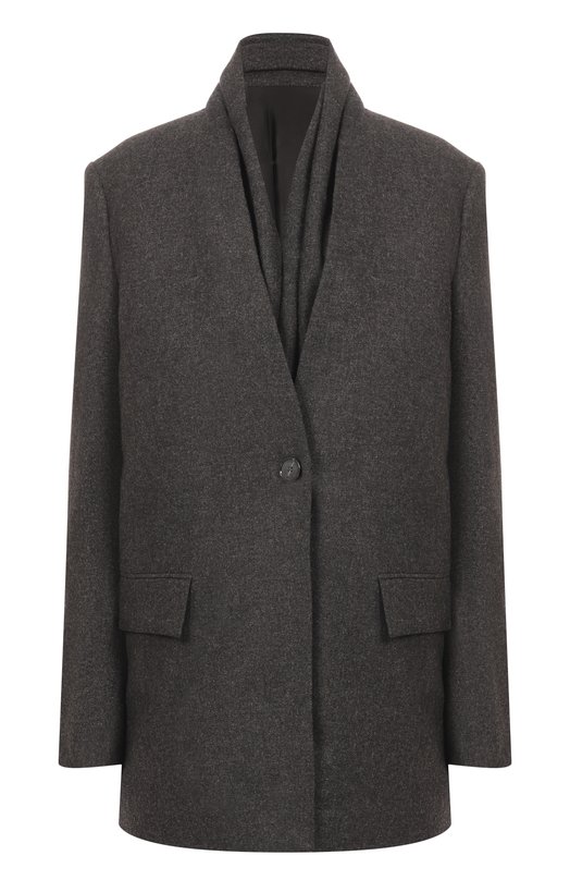 Жакет из вискозы и шерсти TOTEME 254-WRZ0060-FB0472 Серый 254-WRZ0060-FB0472