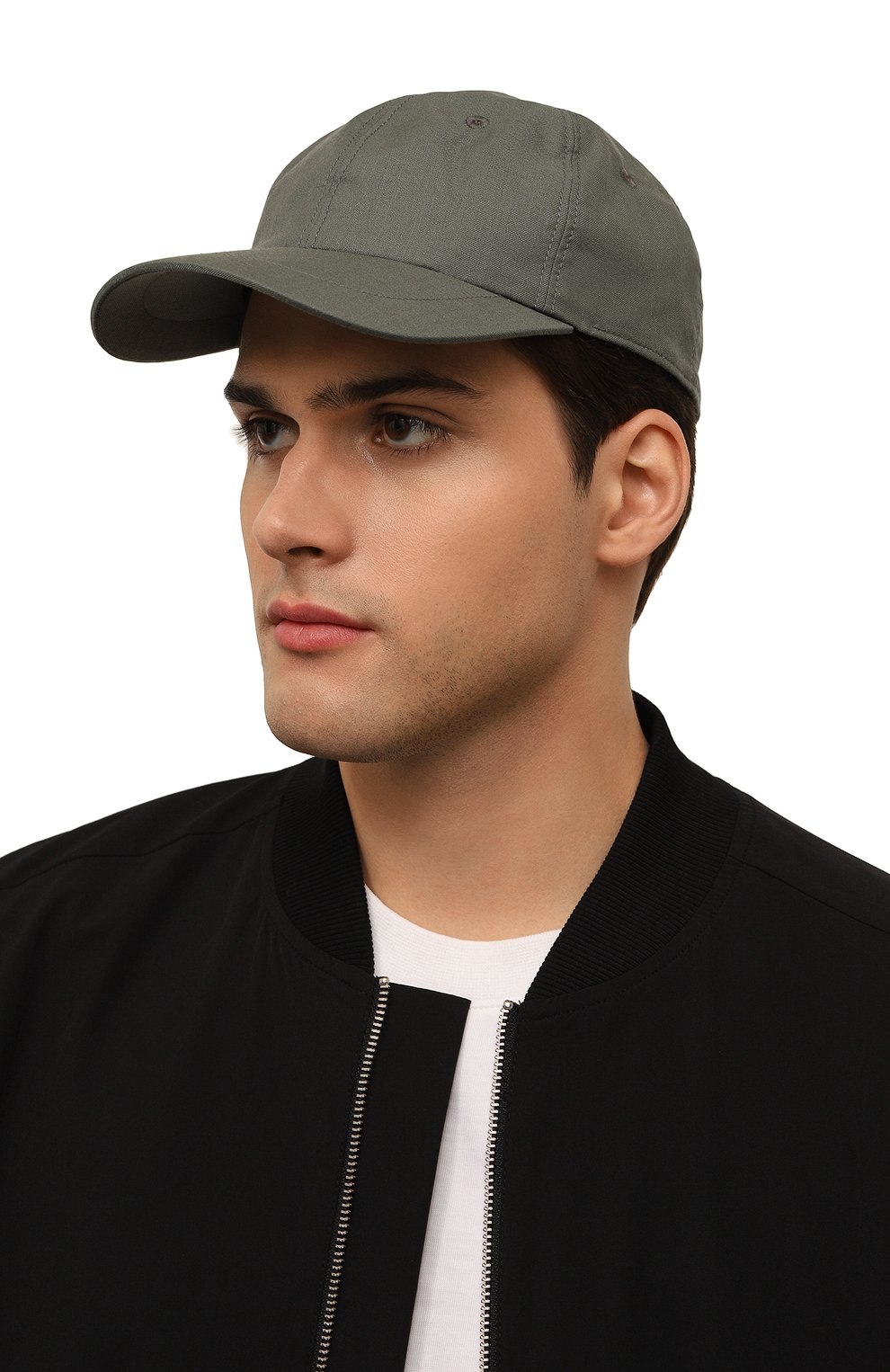 Кашемировая бейсболка COLOMBO хаки цвета по цене 45300 руб., арт. CL00115, фото 2 Кашемировая бейсболка COLOMBO, арт. CL00115, фото 2