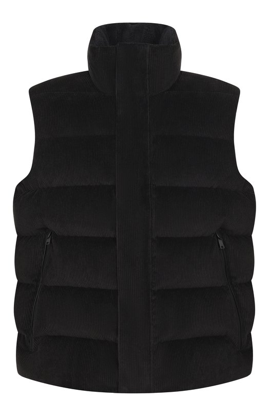 Вельветовый жилет Zegna UCT14/CCT528 Чёрный UCT14/CCT528