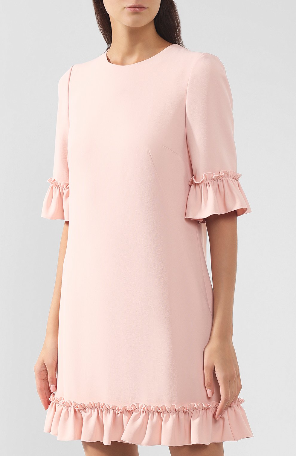 Платье DOLCE & GABBANA светло-розового цвета по цене 157500 руб., арт. F6E3GT/FURDV, фото 3 Платье DOLCE & GABBANA, арт. F6E3GT/FURDV, фото 3