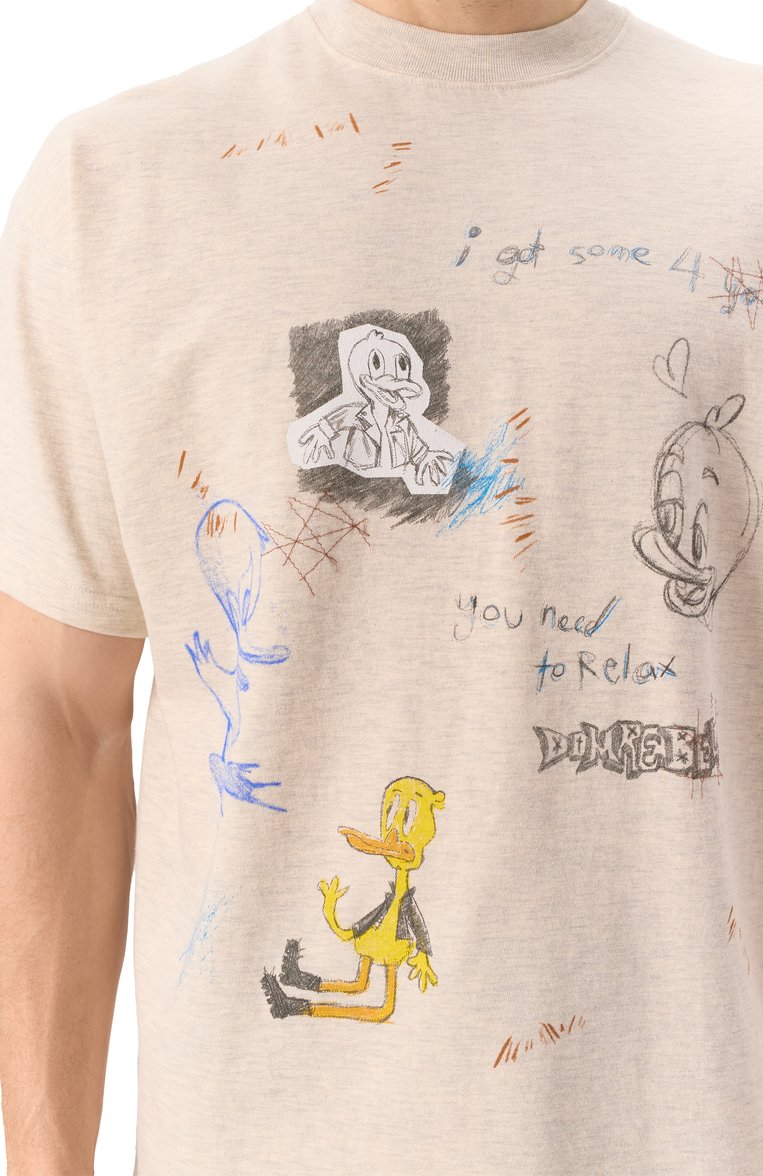 Мужская хлопковая футболка DOMREBEL светло-бежевого цвета, арт. BEAKER/T-SHIRT | Фото 5 (Рукава: Короткие; Длина (для топов): Стандартные; Стили: Гранж; Принт: С принтом; Материал внешний: Хлопок; Мужское Кросс-КТ: Футболка-одежда; Кросс-КТ: Джерси)