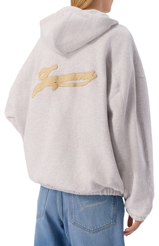Хлопковая толстовка Jacquemus 26EH0W00415/AJ00262 Серый  26EH0W00415/AJ00262 Фото 4