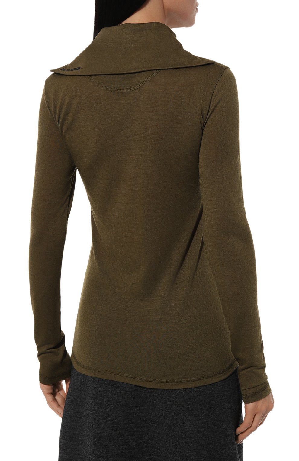 Пуловер JIL SANDER хаки цвета по цене 49800 руб., арт. J40GC0021-J70021, фото 4 Пуловер JIL SANDER, арт. J40GC0021-J70021, фото 4