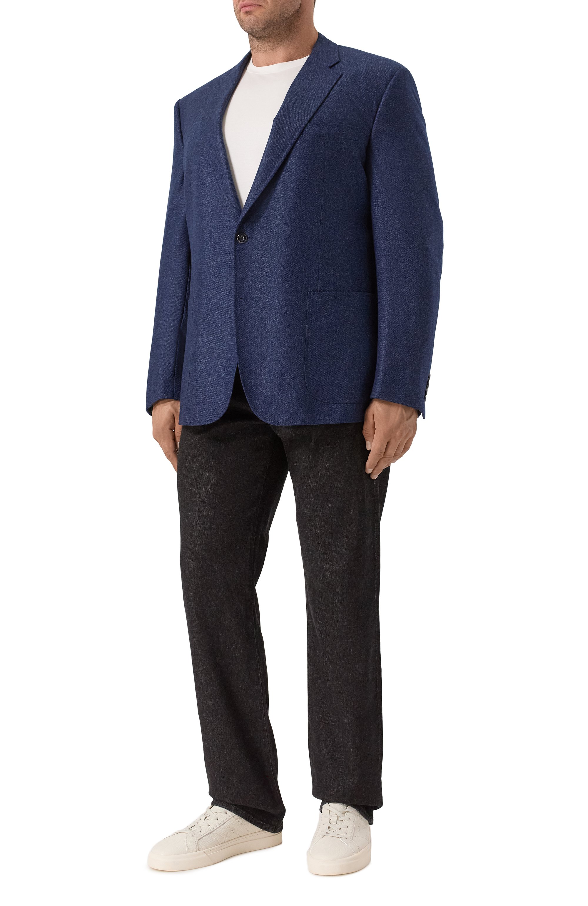 Шерстяной пиджак STEFANO RICCI темно-синего цвета по цене 857500 руб., арт. S1RF4322T0/WK002T/60, фото 2 Шерстяной пиджак STEFANO RICCI, арт. S1RF4322T0/WK002T/60, фото 2