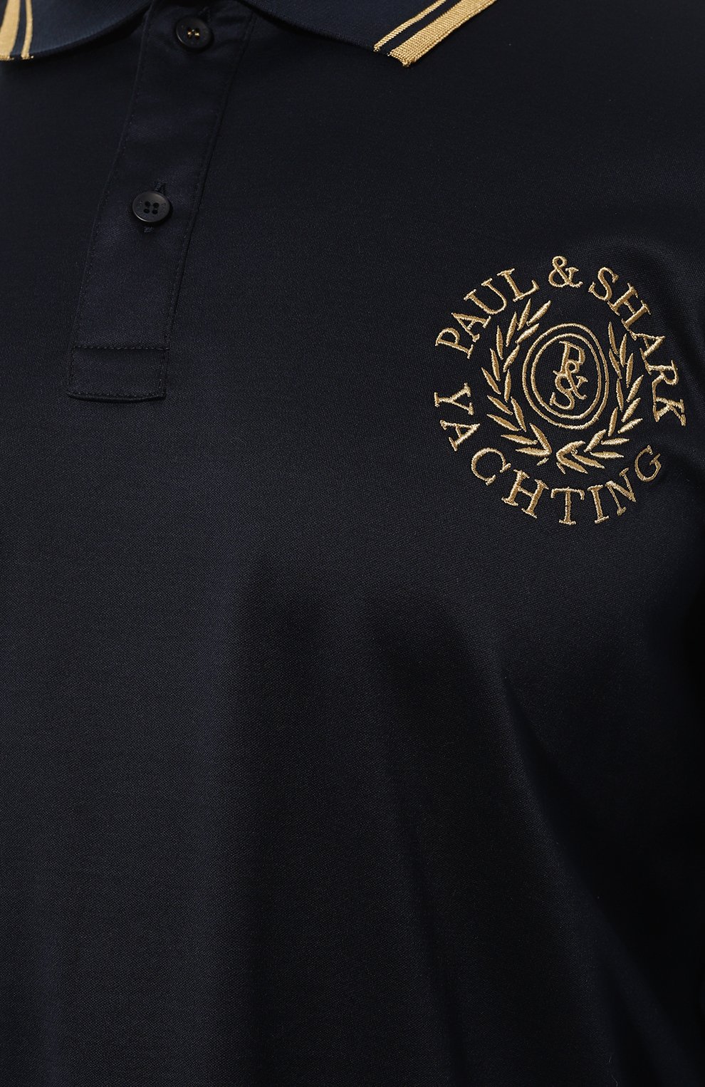Хлопковое поло PAUL&SHARK темно-синего цвета по цене 41850 руб., арт. 13311769/3XL-6XL, фото 5 Хлопковое поло PAUL&SHARK, арт. 13311769/3XL-6XL, фото 5