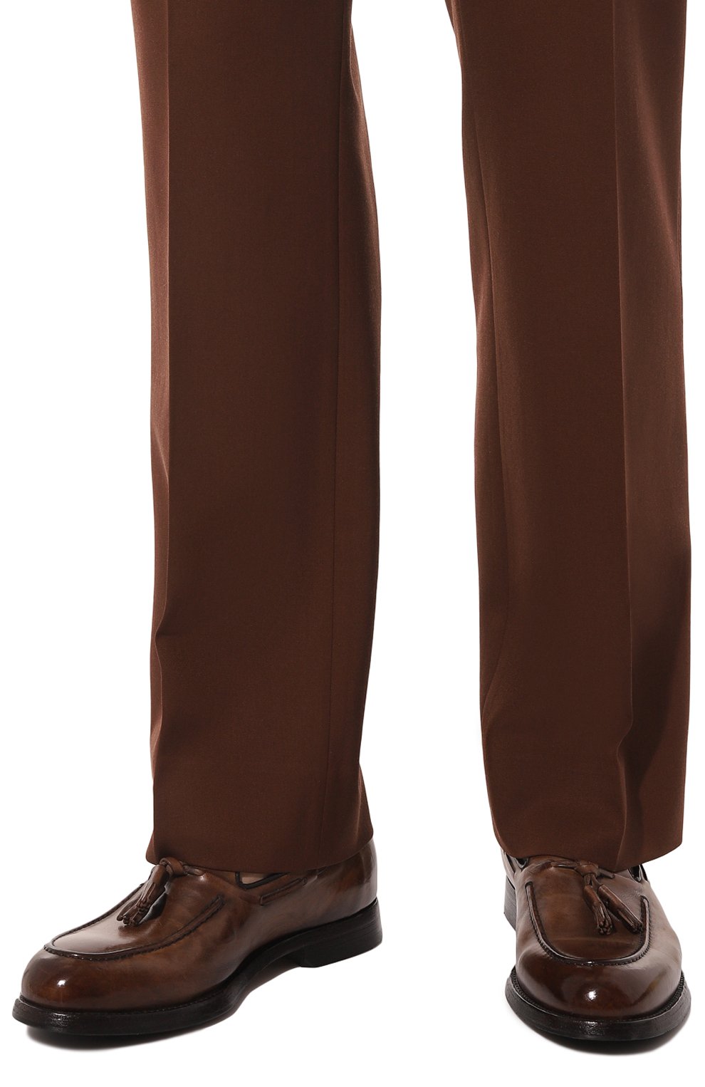 Кожаные лоферы GREEN GEORGE темно-коричневого цвета по цене 44150 руб., арт. 2065/MAREMMA, фото 3 Кожаные лоферы GREEN GEORGE, арт. 2065/MAREMMA, фото 3