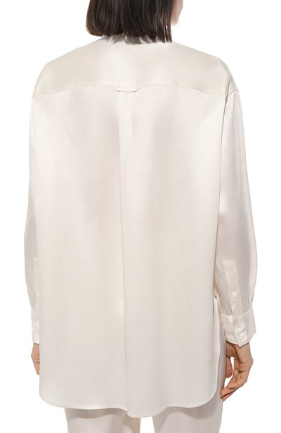 Рубашка из вискозы NOBLE&BRULEE кремового цвета по цене 60000 руб., арт. NBNov/х2/1, фото 4 Рубашка из вискозы NOBLE&BRULEE, арт. NBNov/х2/1, фото 4