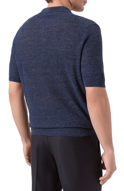 Поло изо льна и шелка CORNELIANI, арт. 27M566/2725134, фото 4
