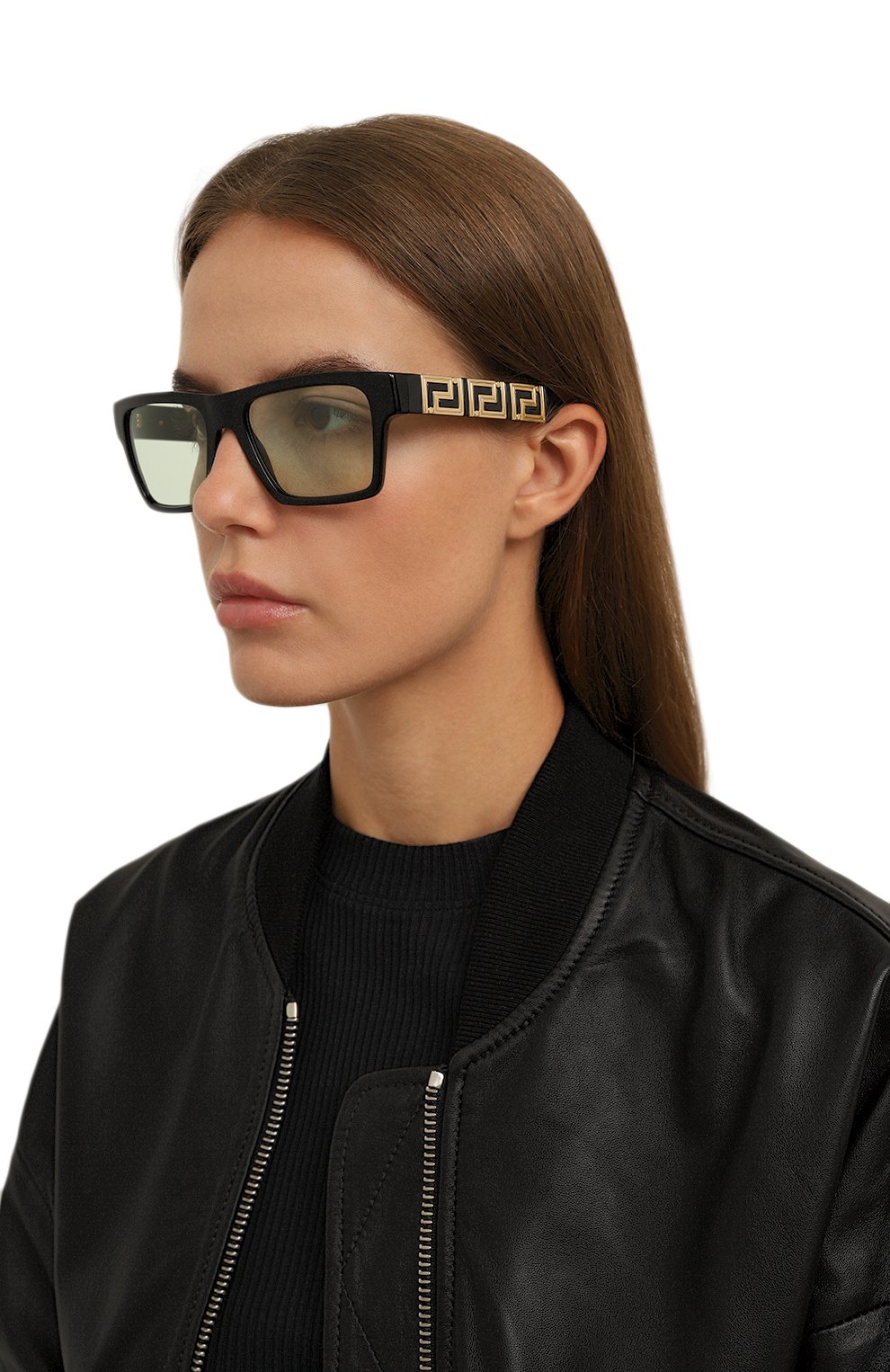 Солнцезащитные очки VERSACE зеленого цвета по цене 58050 руб., арт. 4445-GB1/M1, фото 2 Солнцезащитные очки VERSACE, арт. 4445-GB1/M1, фото 2