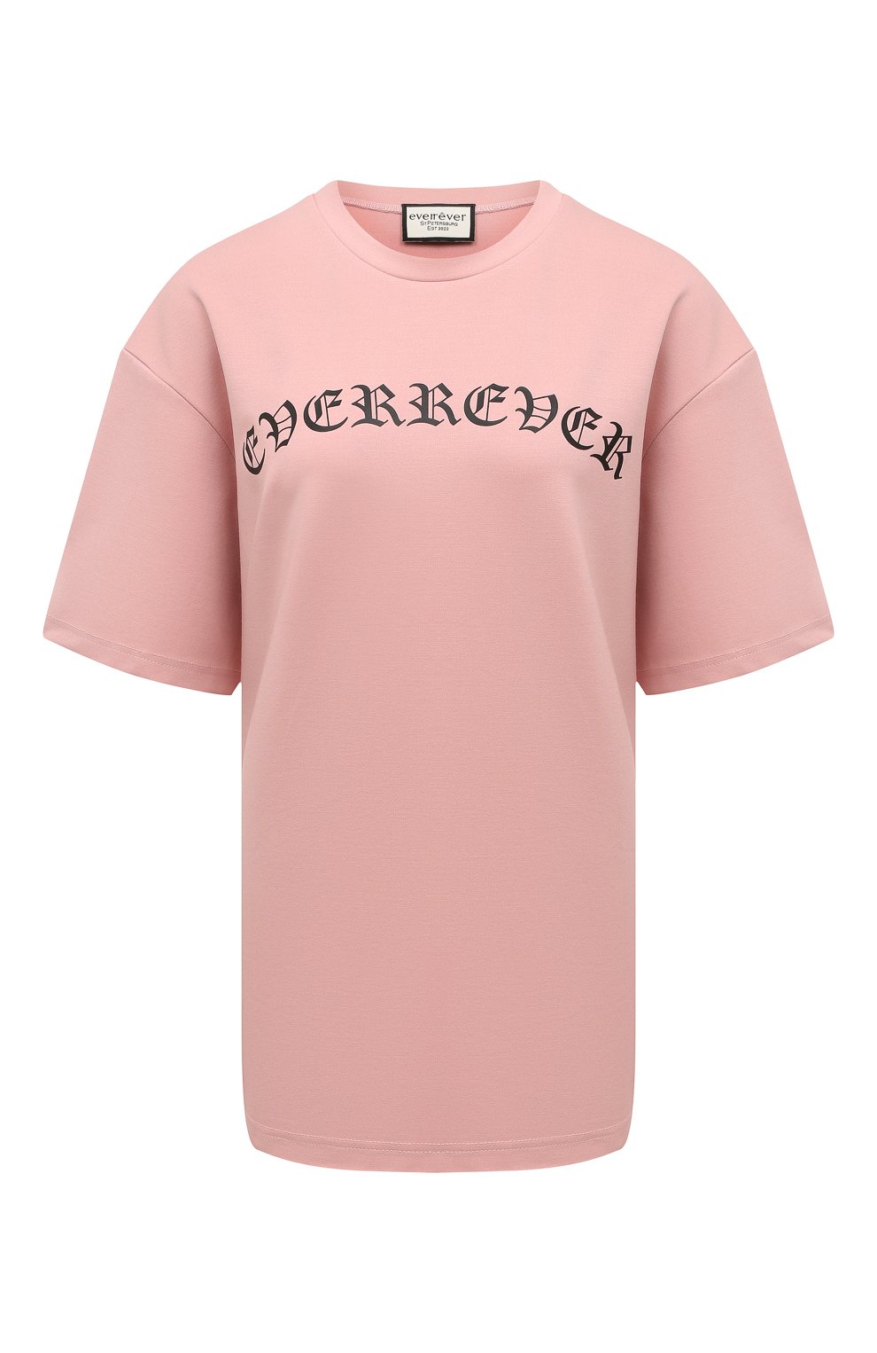Футболка из вискозы EVERREVER розового цвета по цене 6000 руб., арт. RE-TS-PINB-01, фото 1 Футболка из вискозы EVERREVER, арт. RE-TS-PINB-01, фото 1