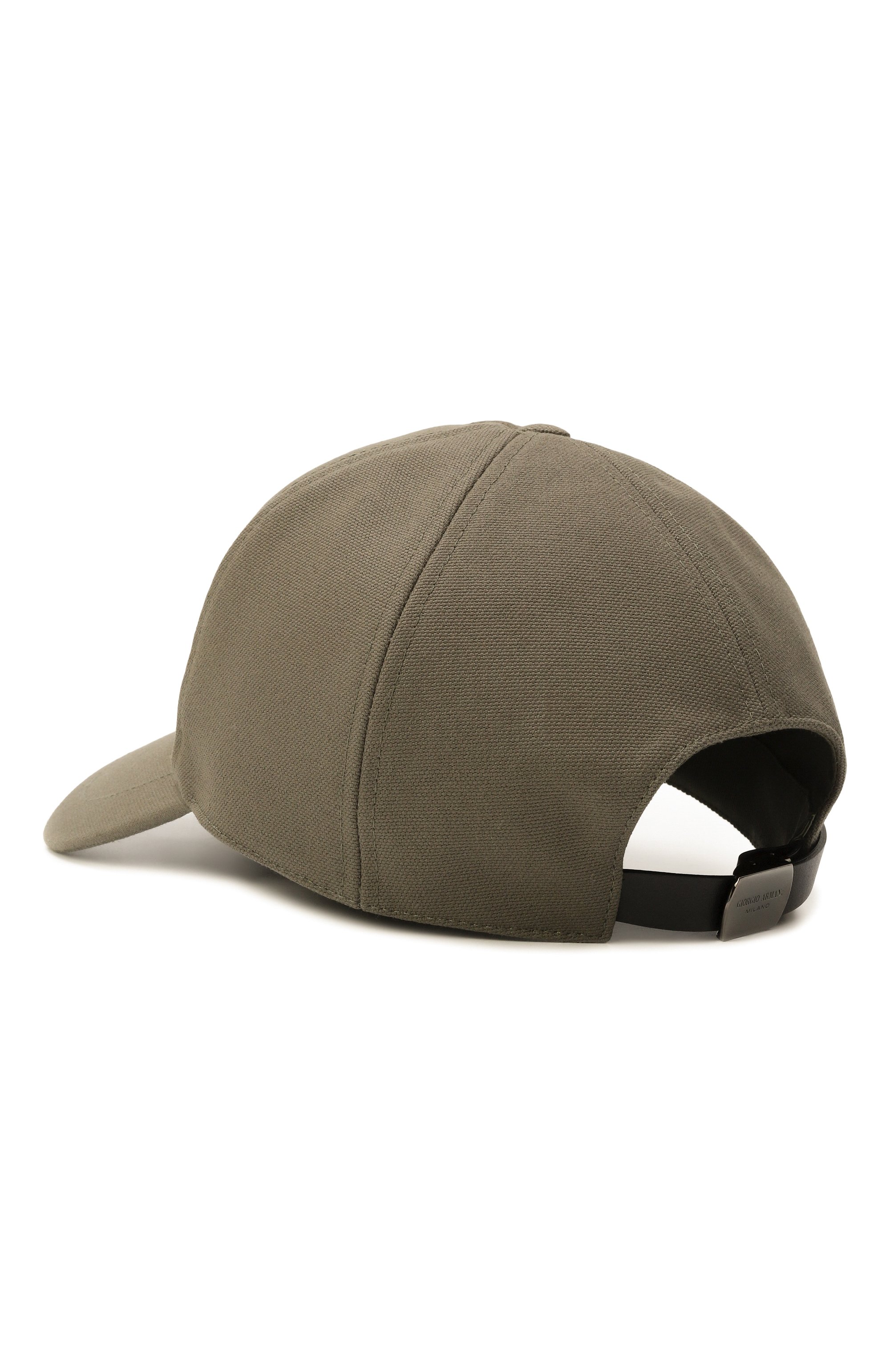 Хлопковая бейсболка GIORGIO ARMANI хаки цвета по цене 59950 руб., арт. GM001048/AF15165, фото 2 Хлопковая бейсболка GIORGIO ARMANI, арт. GM001048/AF15165, фото 2
