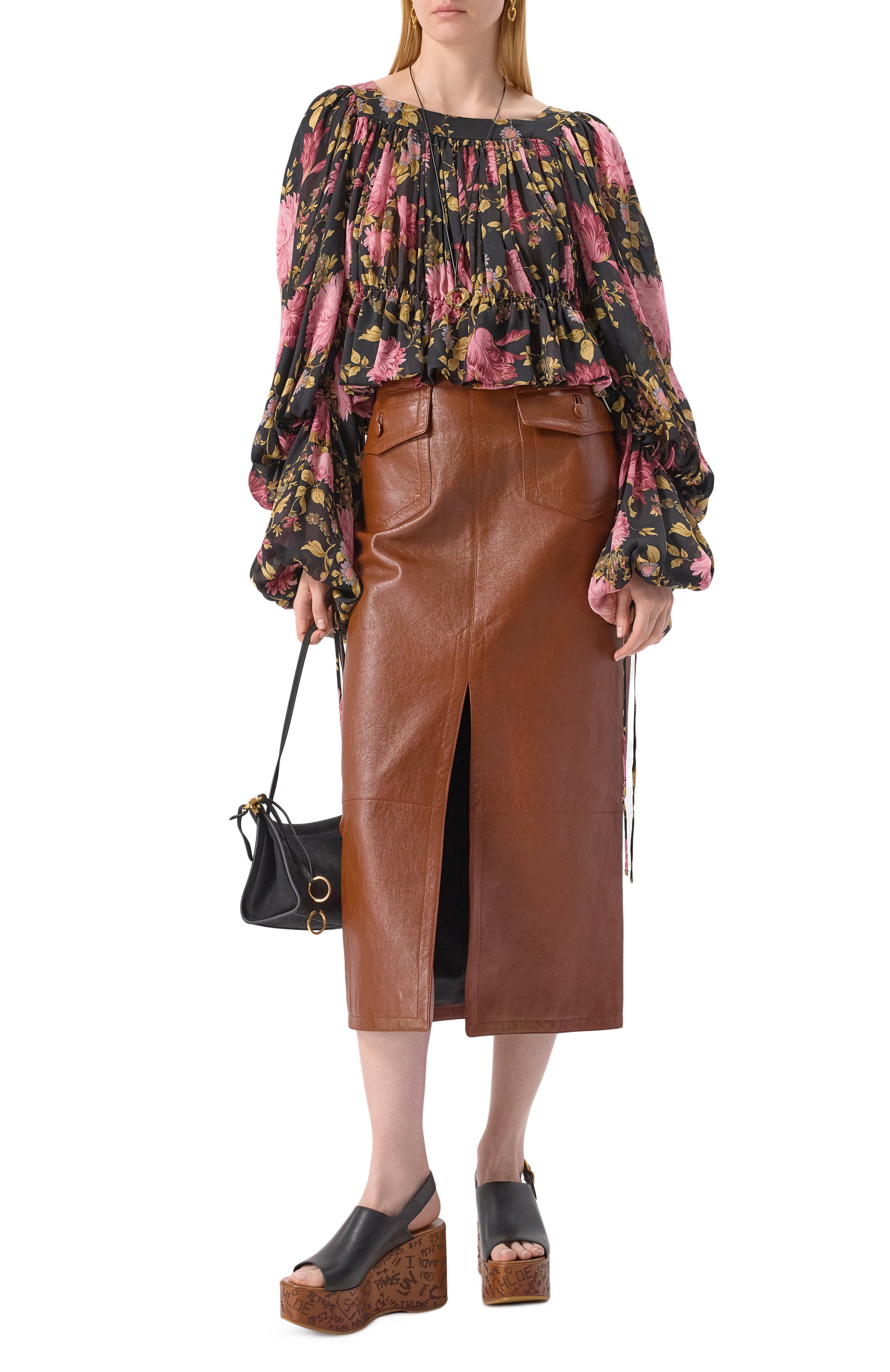 Кожаные босоножки maxime CHLOÉ, арт. CHC25U10GLU, фото 2