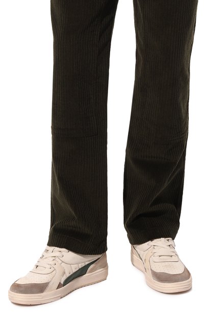 Кожаные кеды university old school PALM ANGELS белого цвета по цене 59550 руб., арт. PMIA078F23LEA0010155, фото 3 Кожаные кеды university old school PALM ANGELS, арт. PMIA078F23LEA0010155, фото 3