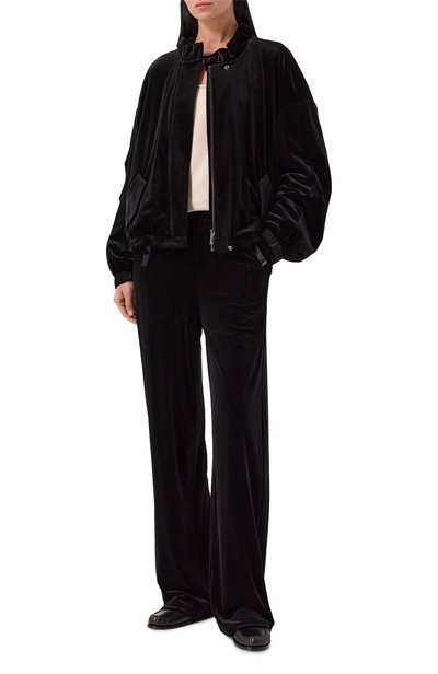 Женский бархатный бомбер EMPORIO ARMANI, арт. EW004145/AF13341