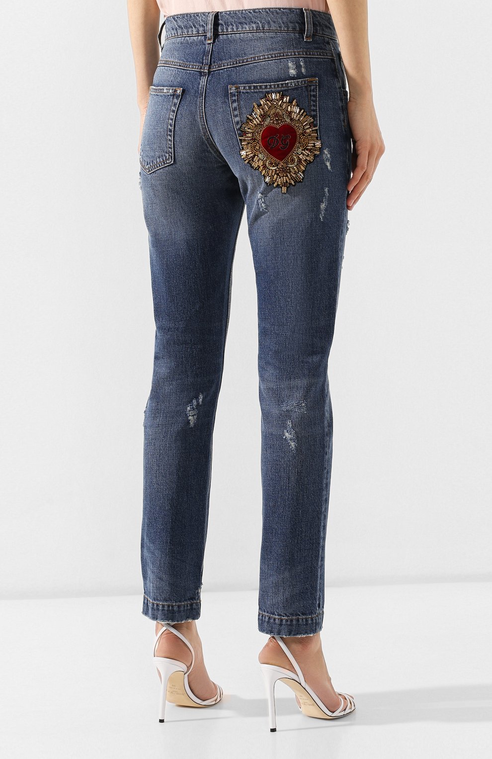 Джинсы с потертостями DOLCE & GABBANA, арт. FTBI2Z/G8X99, фото 4