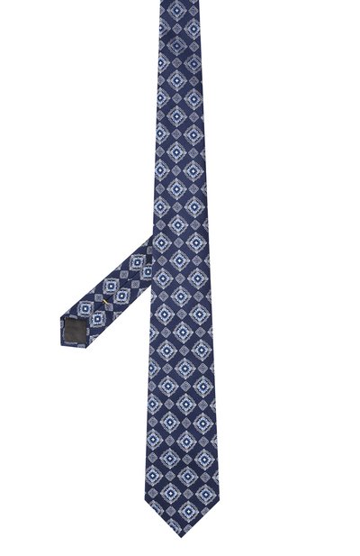 Шелковый галстук CANALI синего цвета по цене 14650 руб., арт. 18/HJ03259, фото 3 Шелковый галстук CANALI, арт. 18/HJ03259, фото 3
