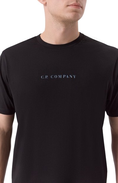 Хлопковая футболка C.P. COMPANY черного цвета по цене 15050 руб., арт. 19CMTS104A005100W, фото 5 Хлопковая футболка C.P. COMPANY, арт. 19CMTS104A005100W, фото 5