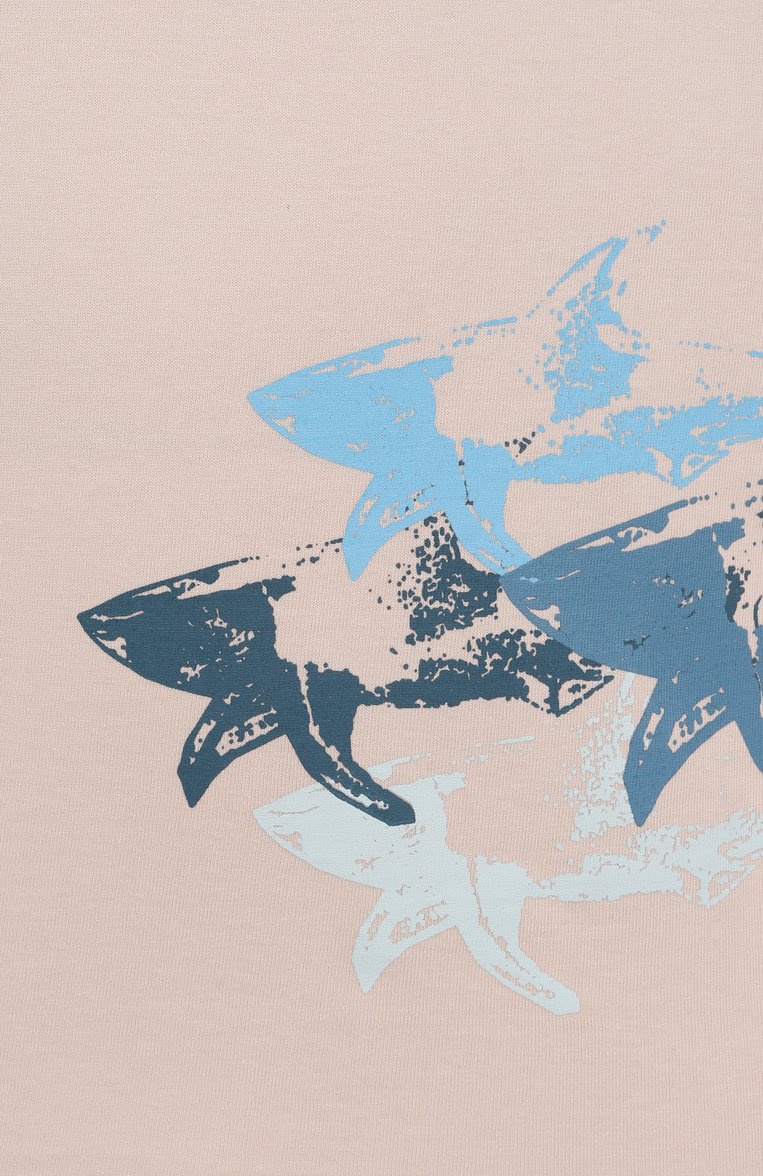 Мужская хлопковая футболка PAUL&SHARK светло-бежевого цвета, арт. 25411040 | Фото 6 (Материал внешний: Хлопок; Рукава: Короткие; Длина (для топов): Стандартные; Стили: Кэжуэл; Принт: С принтом; Мужское Кросс-КТ: Футболка-одежда; Кросс-КТ: Джерси)