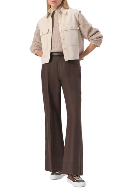 Пуловер с отделкой пайетками BRUNELLO CUCINELLI, арт. MDJ547620, фото 2