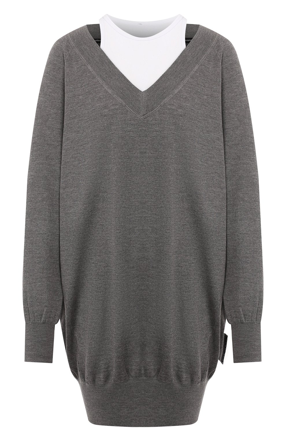 Шерстяное платье ALEXANDERWANG.T серого цвета по цене 41650 руб., арт. 4KC2196016, фото 1 Шерстяное платье ALEXANDERWANG.T, арт. 4KC2196016, фото 1
