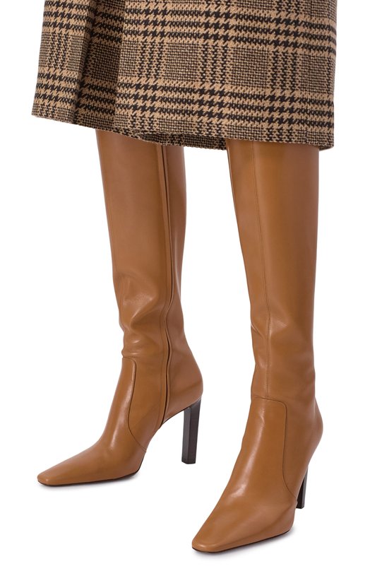 Кожаные сапоги Francoise 95 Saint Laurent 841574/AACSQ Коричневый  841574/AACSQ Фото 2