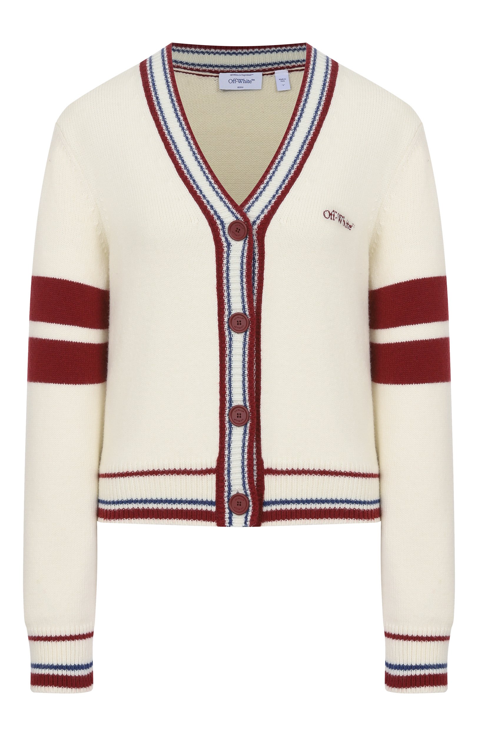 Кардиган OFF-WHITE кремового цвета по цене 82900 руб., арт. 2FE00530T, фото 1 Кардиган OFF-WHITE, арт. 2FE00530T, фото 1