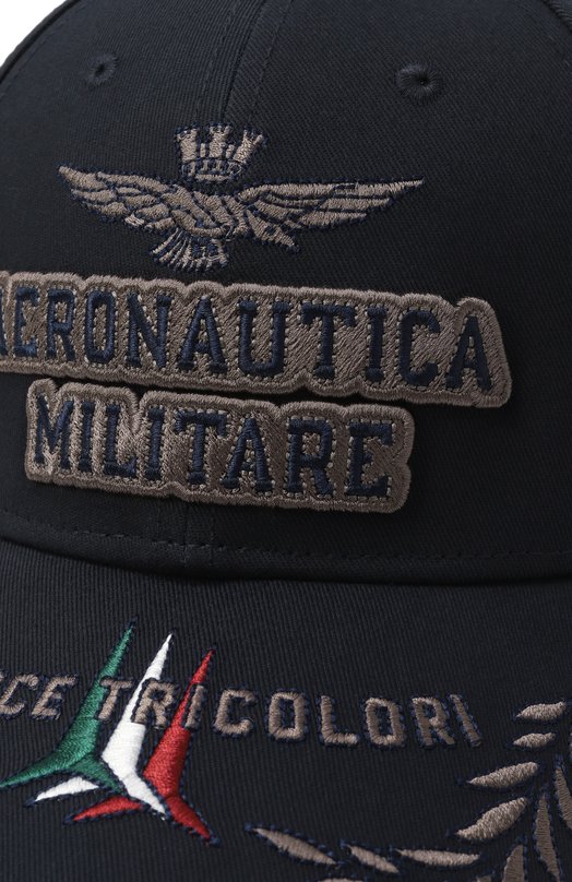 Хлопковая бейсболка Aeronautica Militare HA1104UCT02261 Синий  HA1104UCT02261 Фото 3