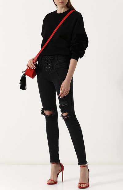 Джинсы с завышенной талией и шнуровкой ICONS OF CALIFORNIA, арт. 7028-VALHALLA SKN SEAM, фото 2