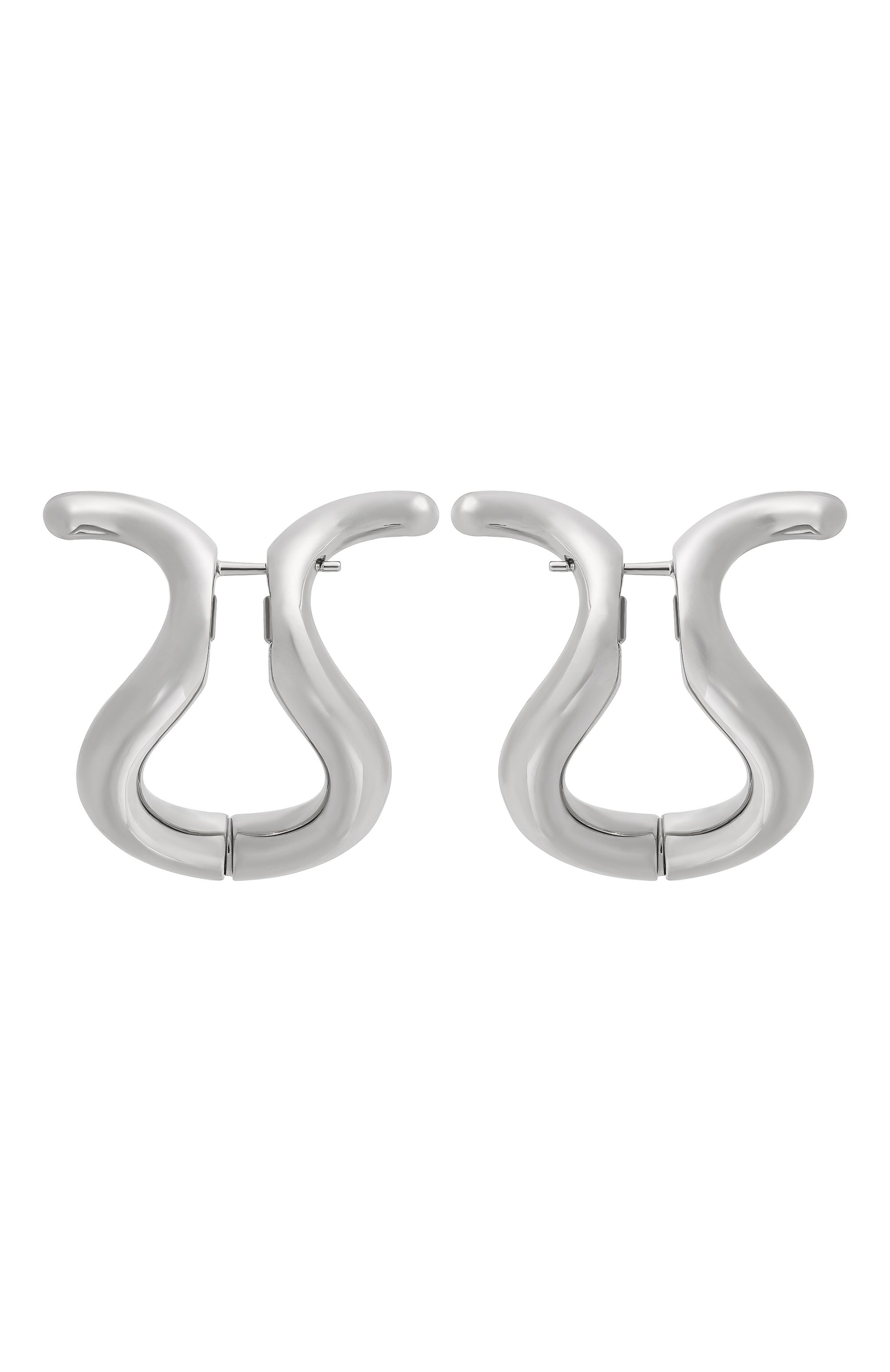 Серьги JIL SANDER серебряного цвета по цене 92950 руб., арт. J12VG0344 P6959, фото 1 Серьги JIL SANDER, арт. J12VG0344 P6959, фото 1