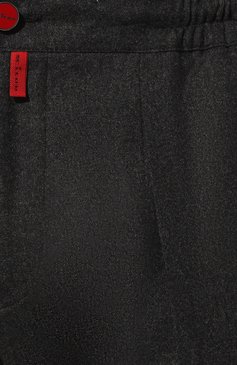 Мужские шерстяные брюки KITON темно-серого цвета, арт. UP1LAC0165C | Фото 5 (Материал внешний: Шерсть; Длина (брюки, джинсы): Стандартные; Случай: Повседневный; Материал сплава: Проставлено; Драгоценные камни: Проставлено; Стили: Кэжуэл)