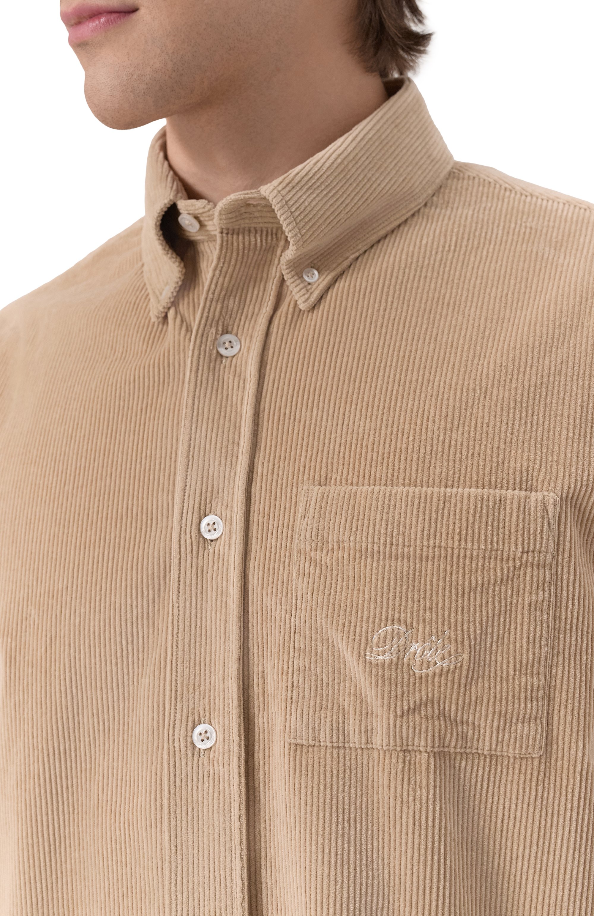 Вельветовая рубашка DROLE DE MONSIEUR, арт. PERM-SH172-C0156-BG, фото 5