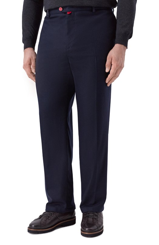Шерстяные брюки Kiton UFPPER/ZIP Синий  UFPPER/ZIP Фото 3