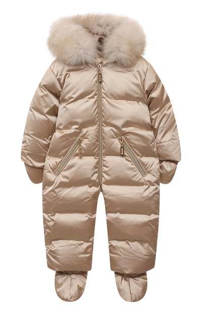 Пуховый комбинезон CHEPE золотого цвета по цене 19000 руб., арт. 391865, фото 1 Пуховый комбинезон CHEPE, арт. 391865, фото 1