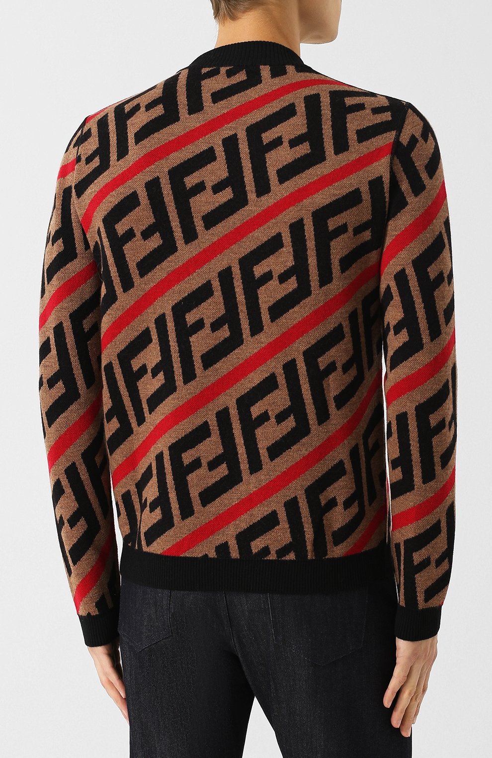 Шерстяной джемпер с принтом FENDI, арт. FZZ416 A4GN, фото 4